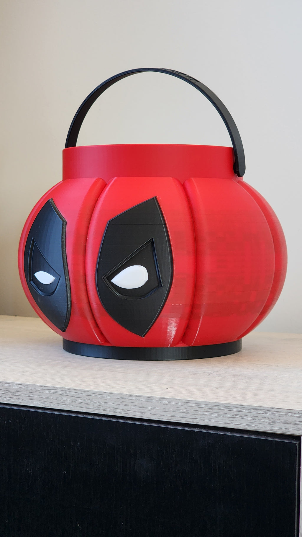 CALABAZA GRANDE DEAD POOL "XL" ⚫️🔴
